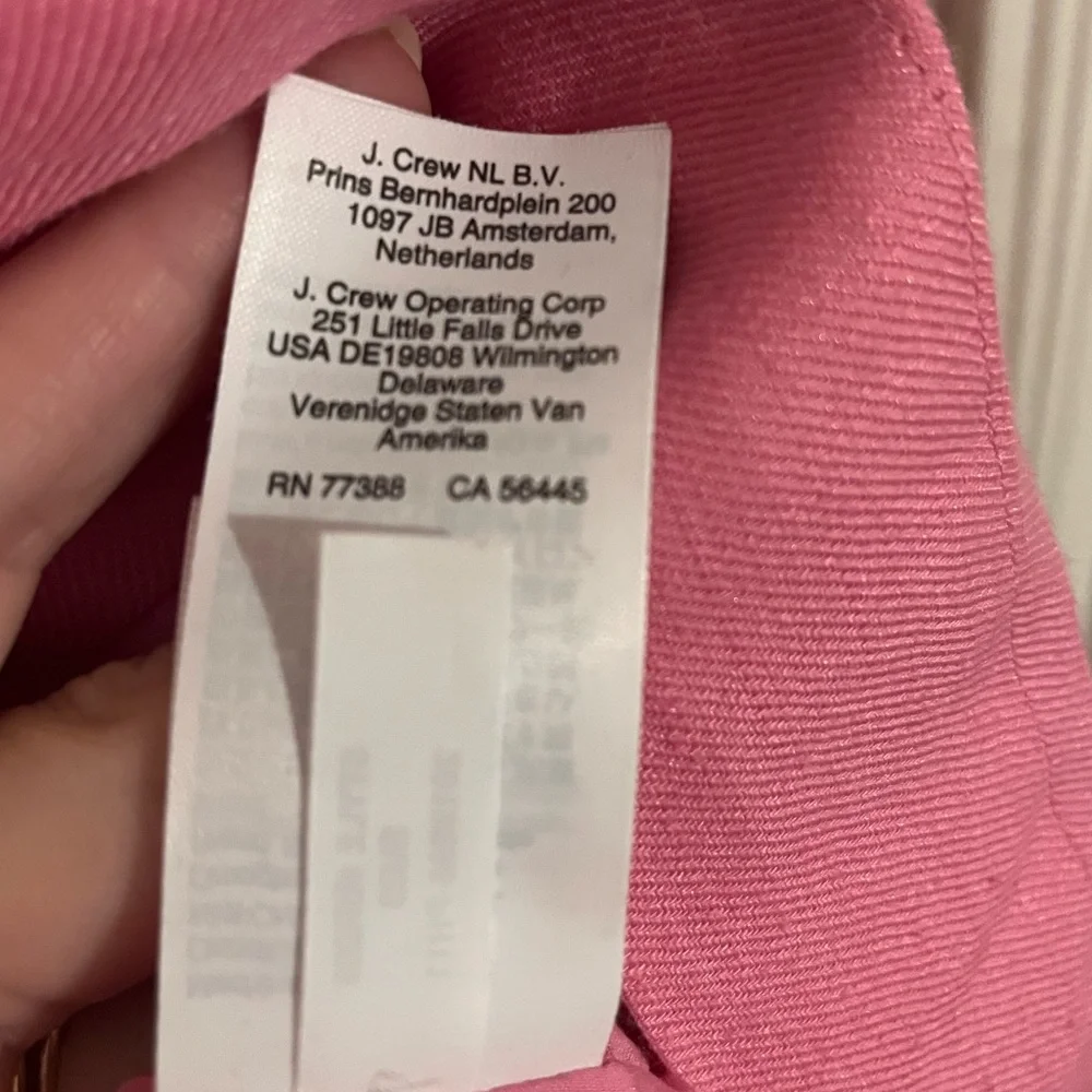 J.Crew Pink Bow front shift dress in stretch linen NWOT Size 3X - Picture 8 of 9